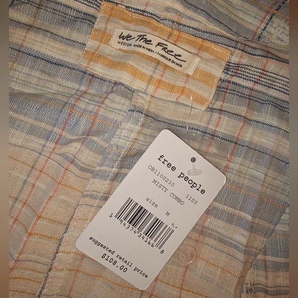 Free people linen wrap shirt. - Picture 3 of 3